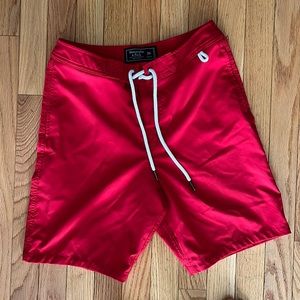 Mens Abercrombie & Fitch red bathing suite